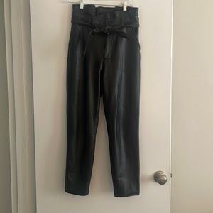 Abercrombie & Fitch Leather Pants with Belt